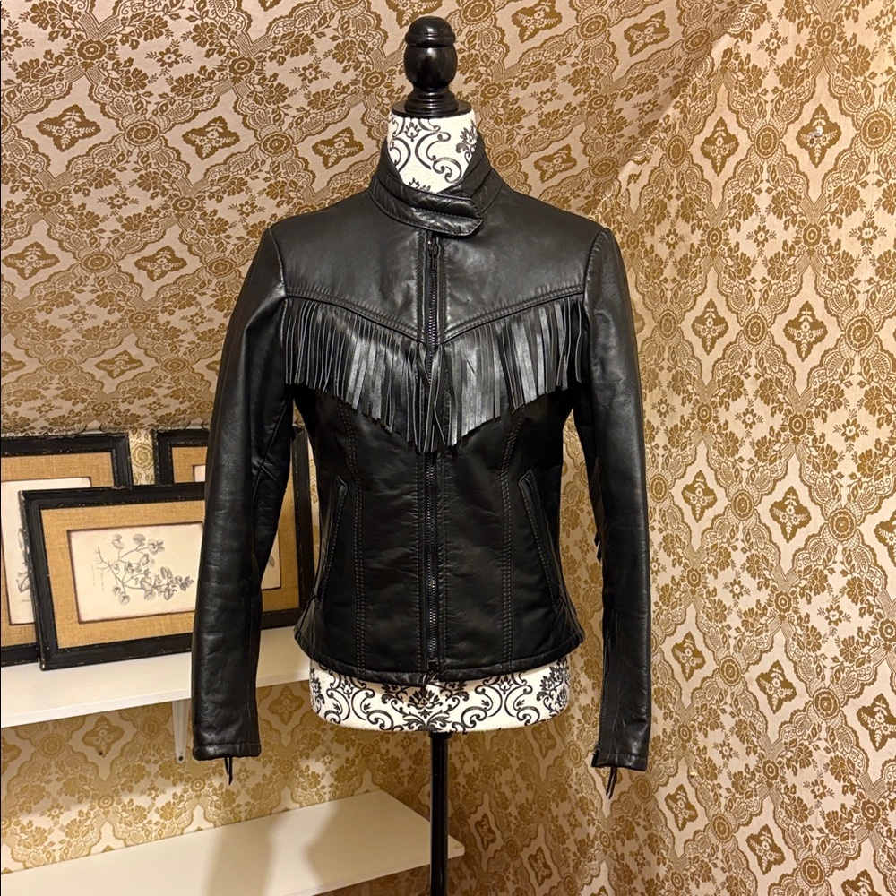 Vintage Fringe Bikers jacket